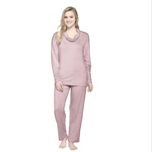 Carole Hochman French Terry 2 Pc Pajama Set, 1X Grey